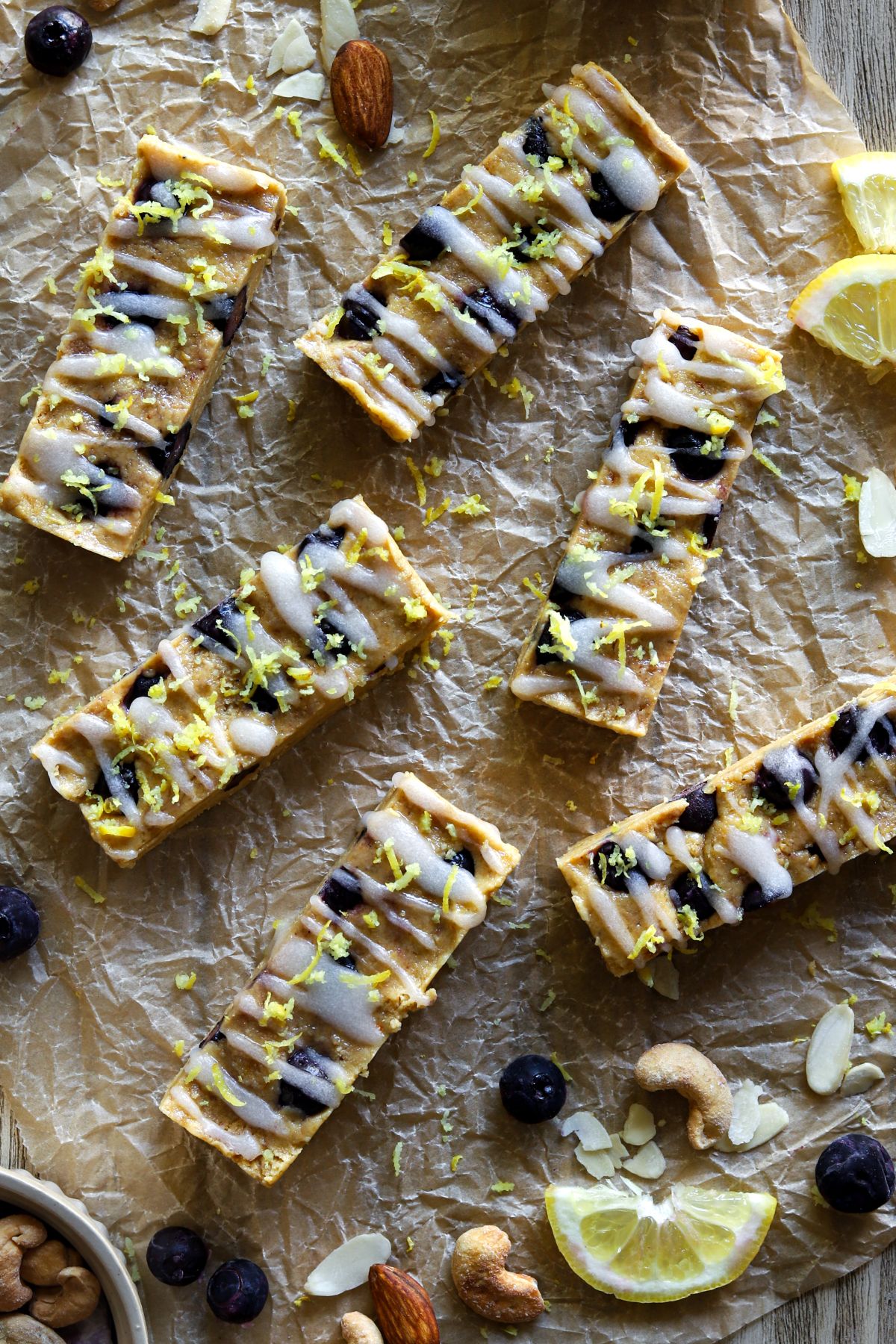 Tasty Blueberry Protein Lemon Bars