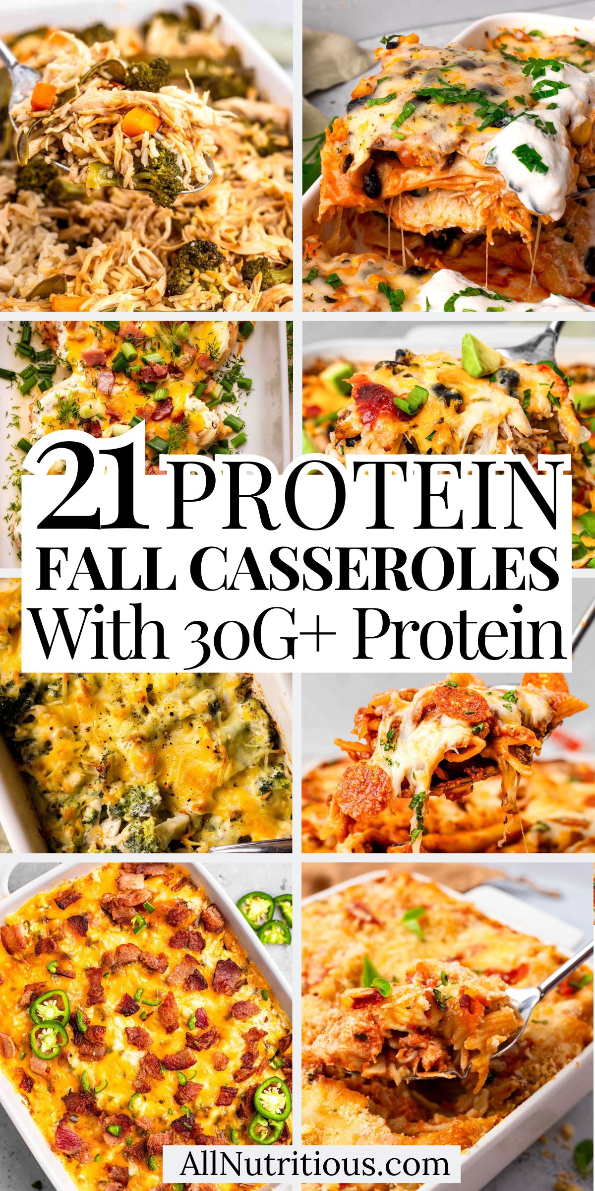 21 High Protein Fall Casseroles with 30G+ Protein