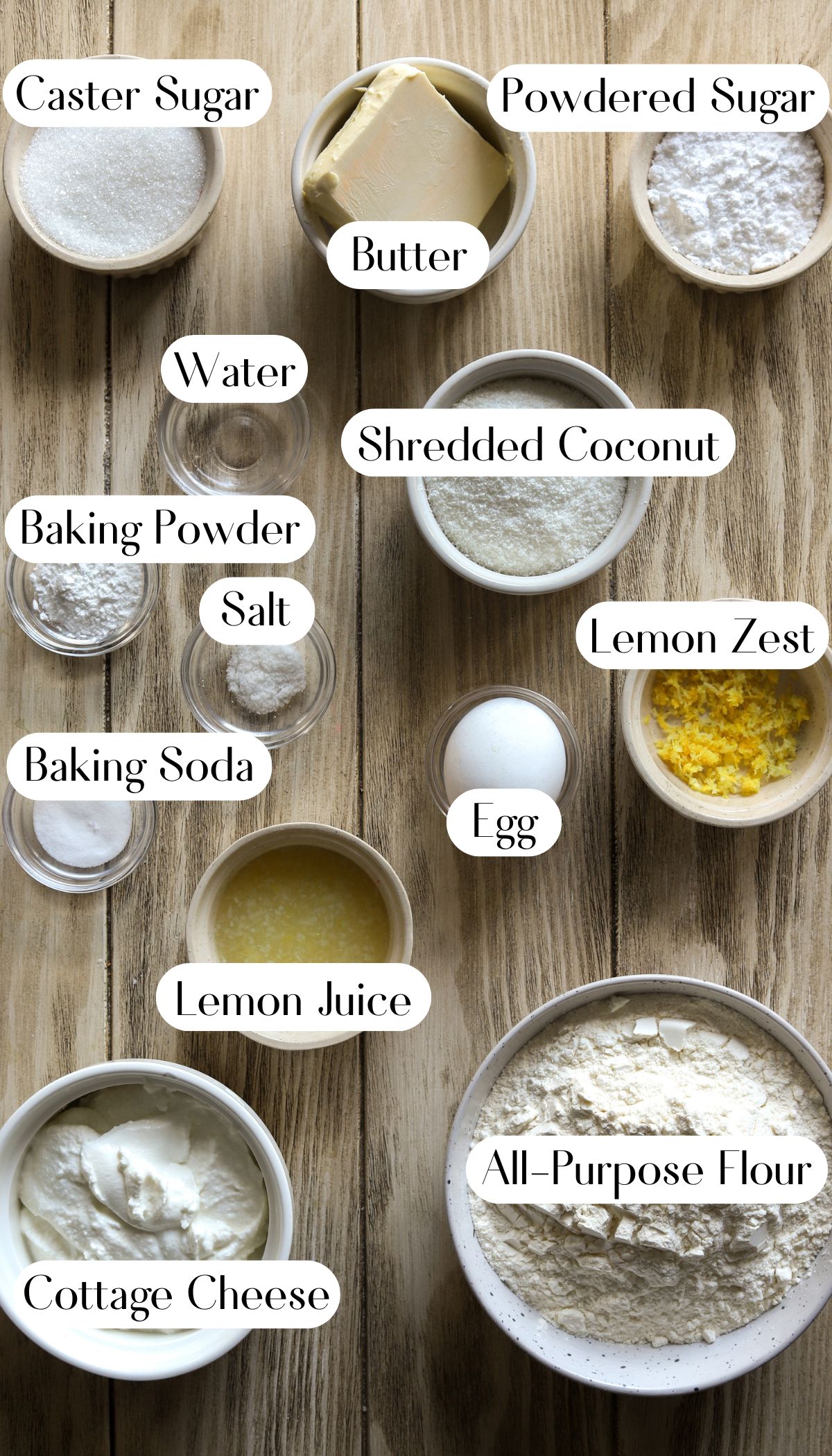 Delectable Lemon Coconut Cottage Cheese Scones Ingredients