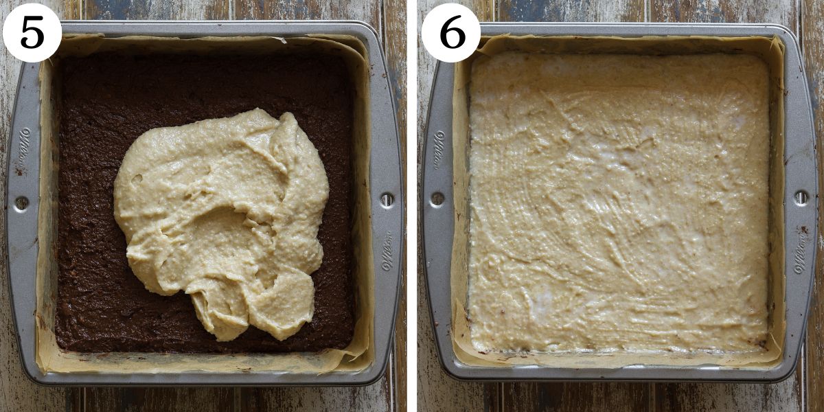 Quick Cottage Cheese Blondie Brownies Steps 5-6