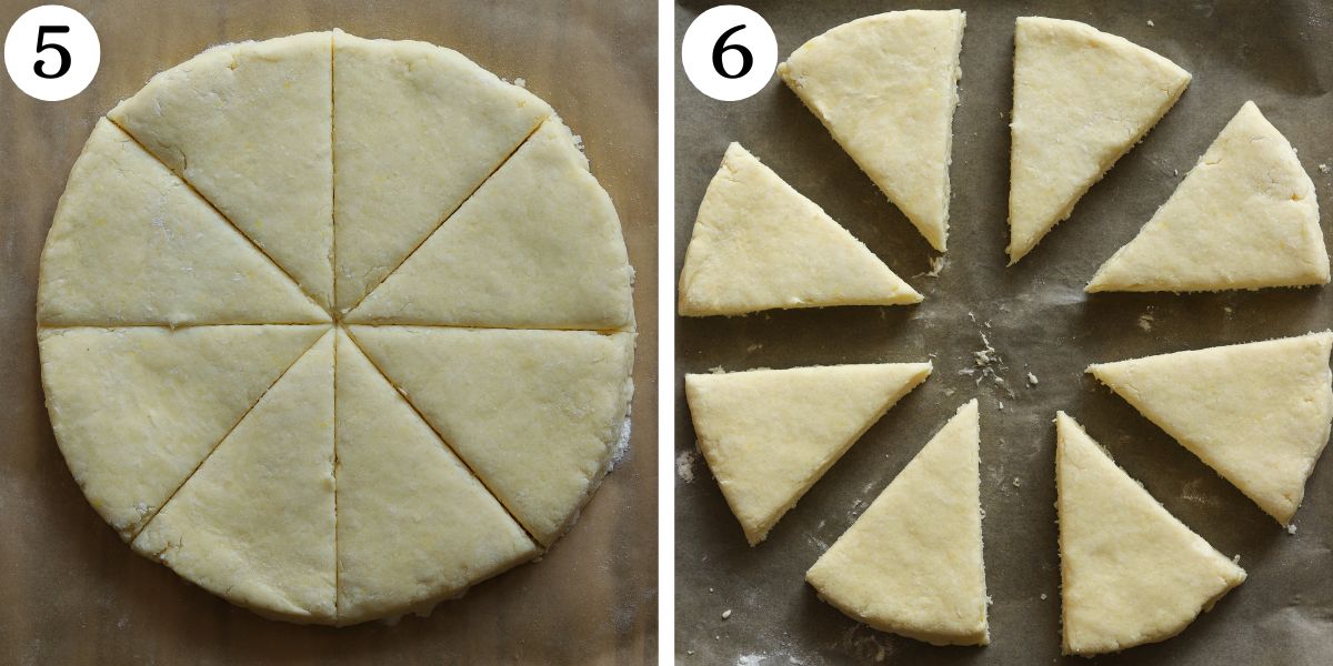 Tasty Delicious Lemon Coconut Cottage Cheese Scones Steps 5-6