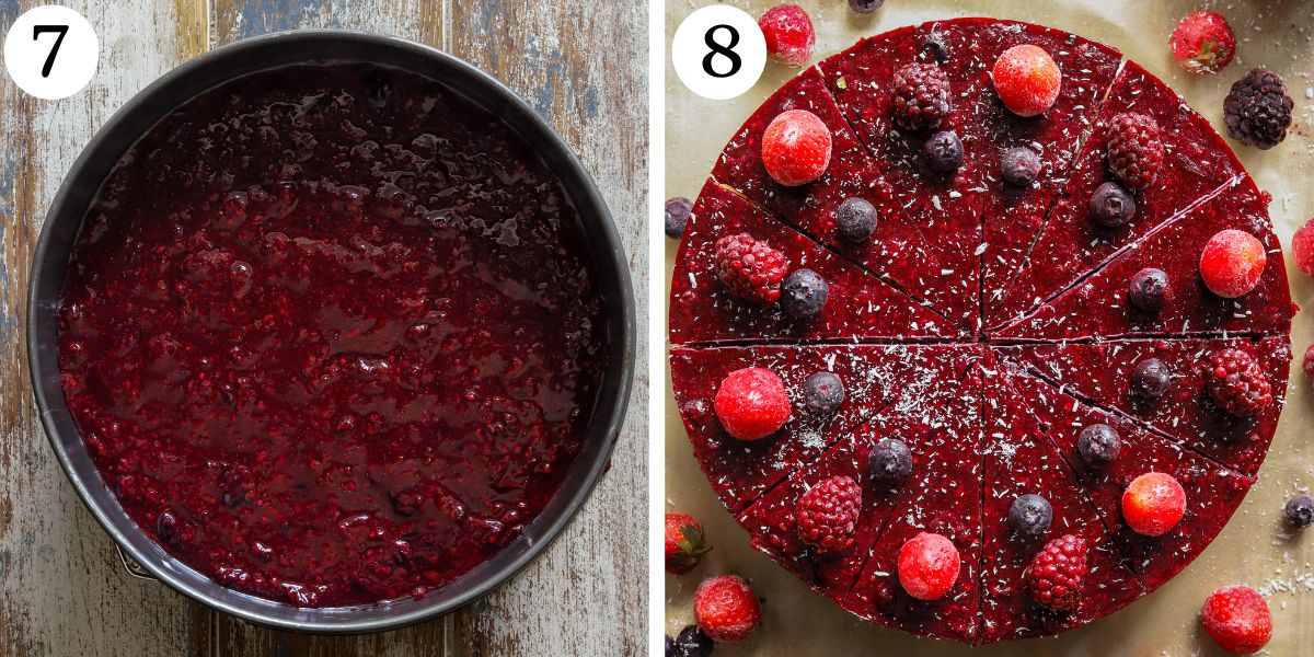 Easy Protein Berry Cake Steps Steps 7-8