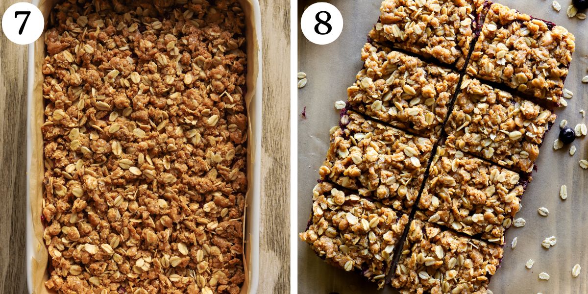 Satisfying Berry Protein Oat Bars Steps 7-8