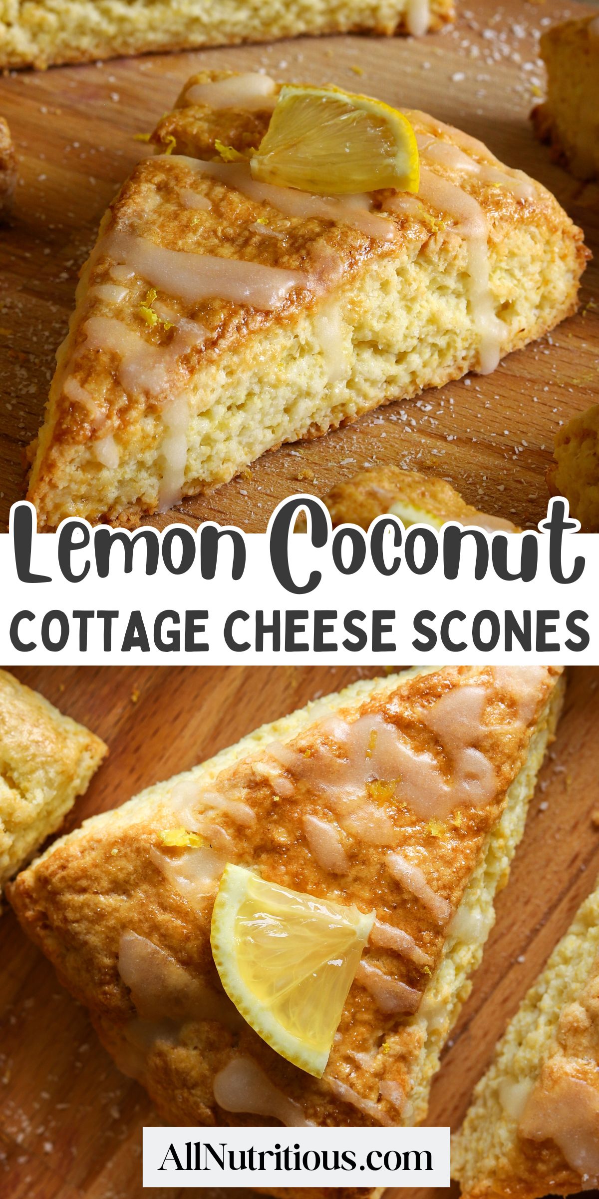 Lemon Coconut Cottage Cheese Scones