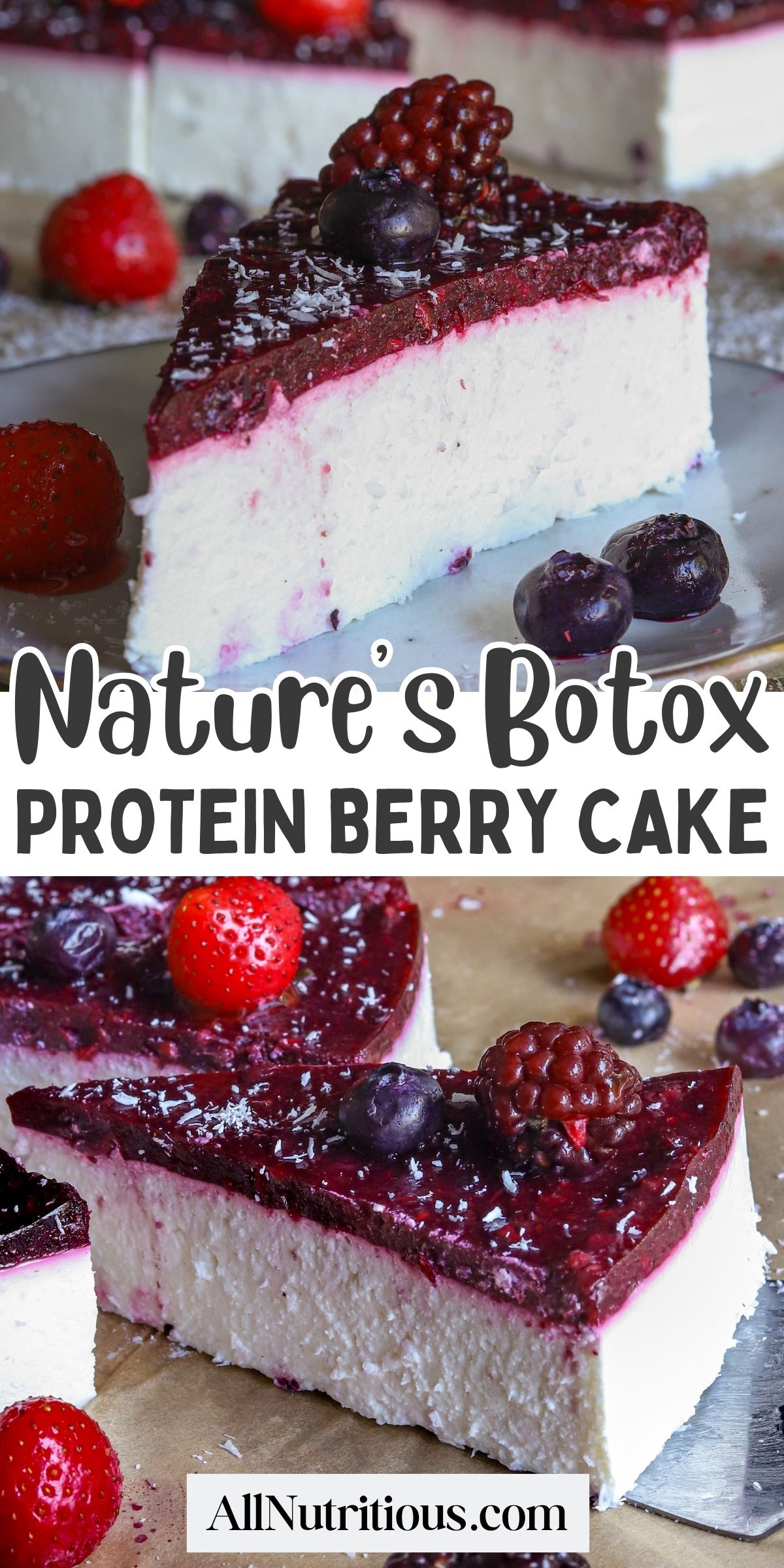 Nature’s Botox Protein Berry Cake