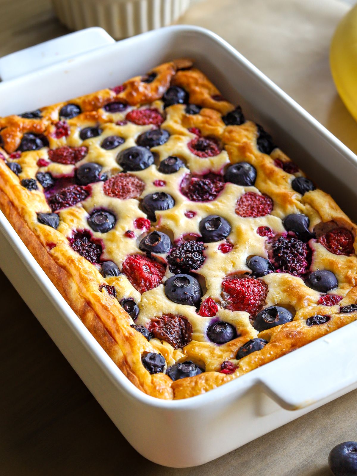 Cottage Cheese Berry Protein Bake