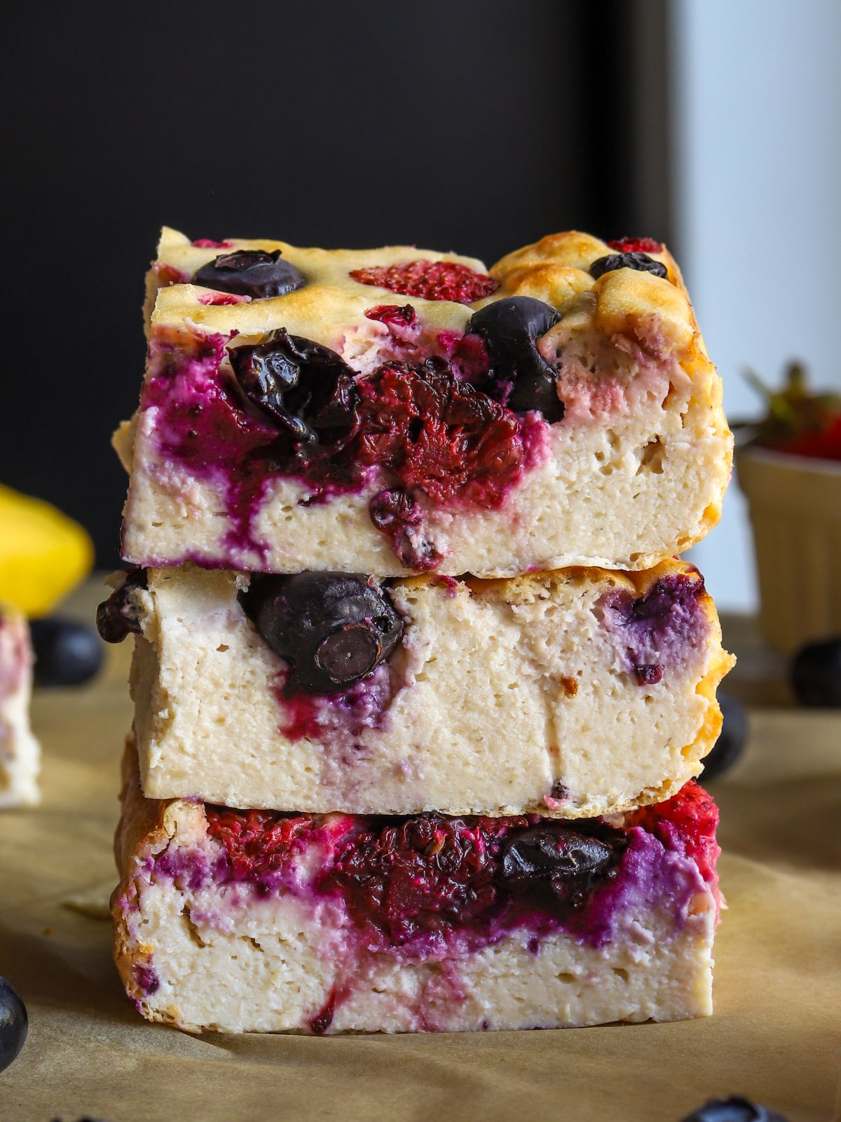 Easy Cottage Cheese Berry Protein Bake