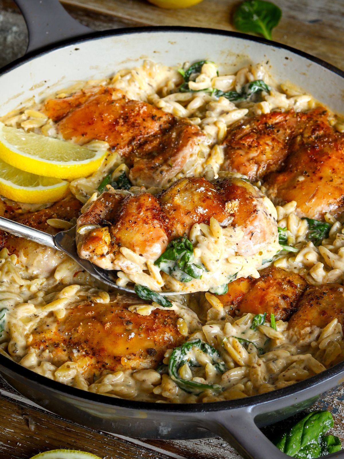 Healthy Lemon Chicken Orzo