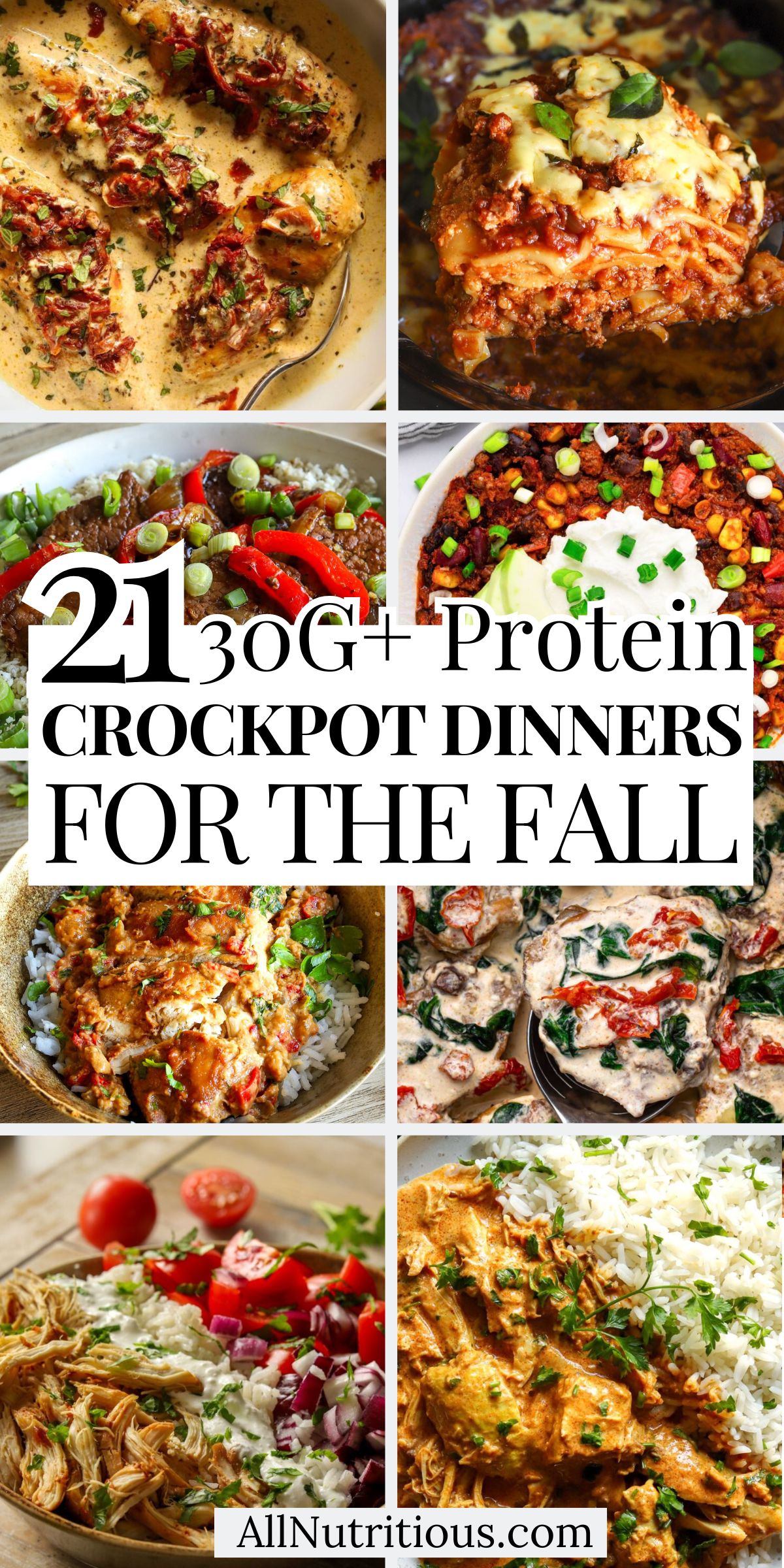 21 Fall Protein Crockpot Dinners with 30G+ Protein