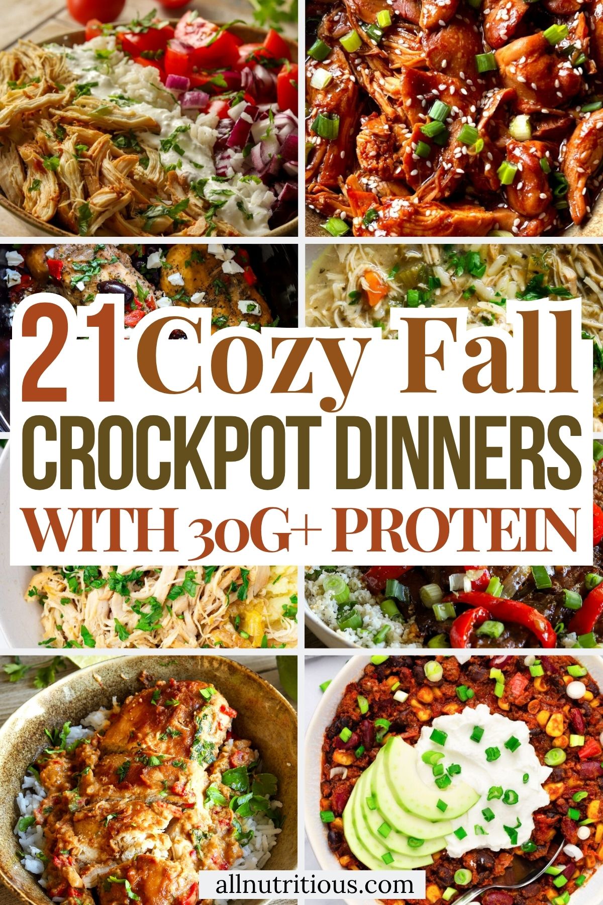 21 Fall Protein Crockpot Dinners with 30G+ Protein