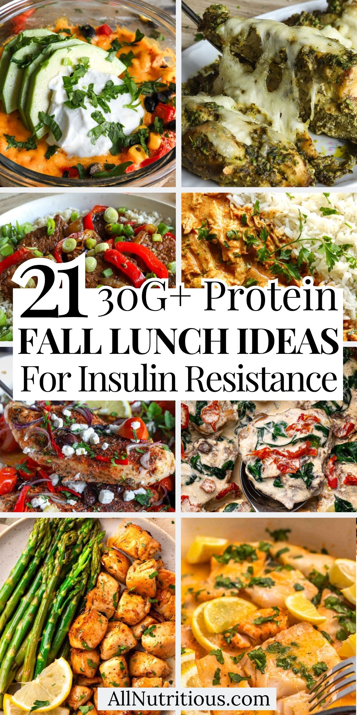 21 Fall Protein Lunch Ideas for Insulin Resistance with 30G+ Protein
