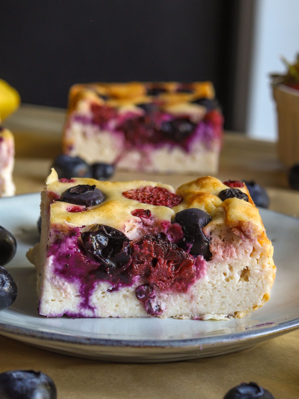 Yummy Cottage Cheese Berry Protein Bake