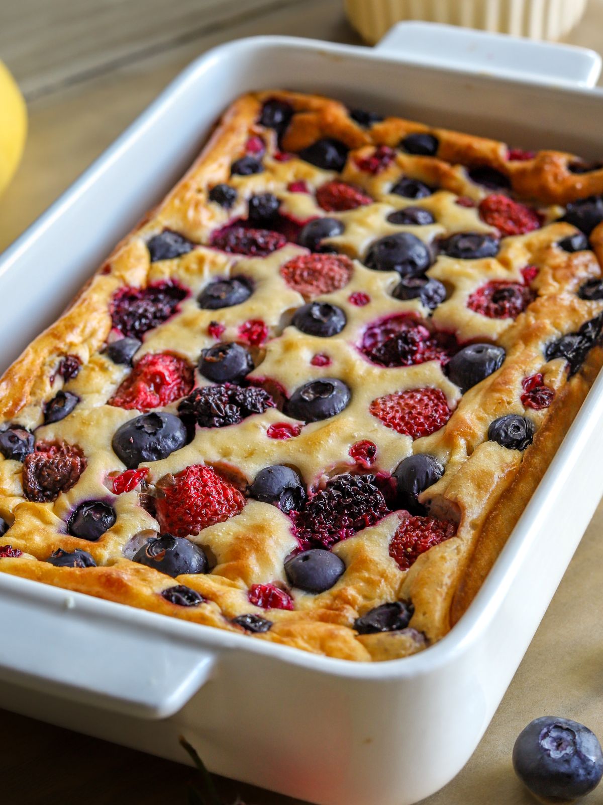 Nutritious Cottage Cheese Berry Protein Bake