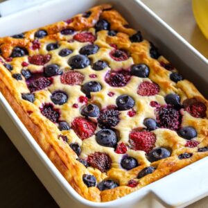 Cottage Cheese Berry Protein Bake