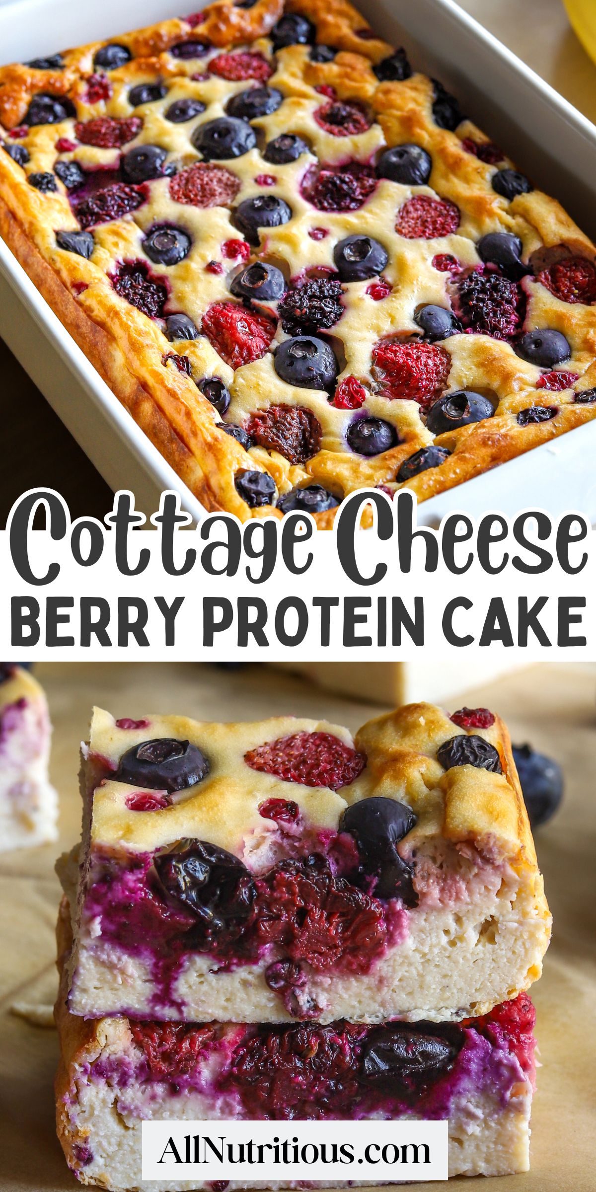 Cottage Cheese Berry Protein Bake
