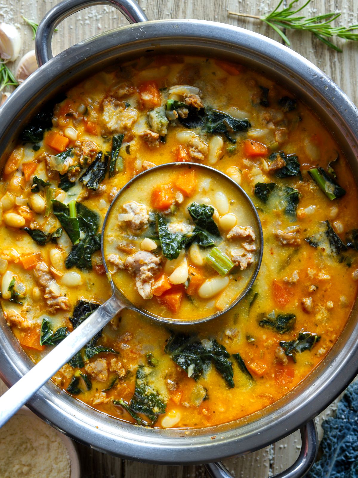 Kale and White Bean Sausage Soup