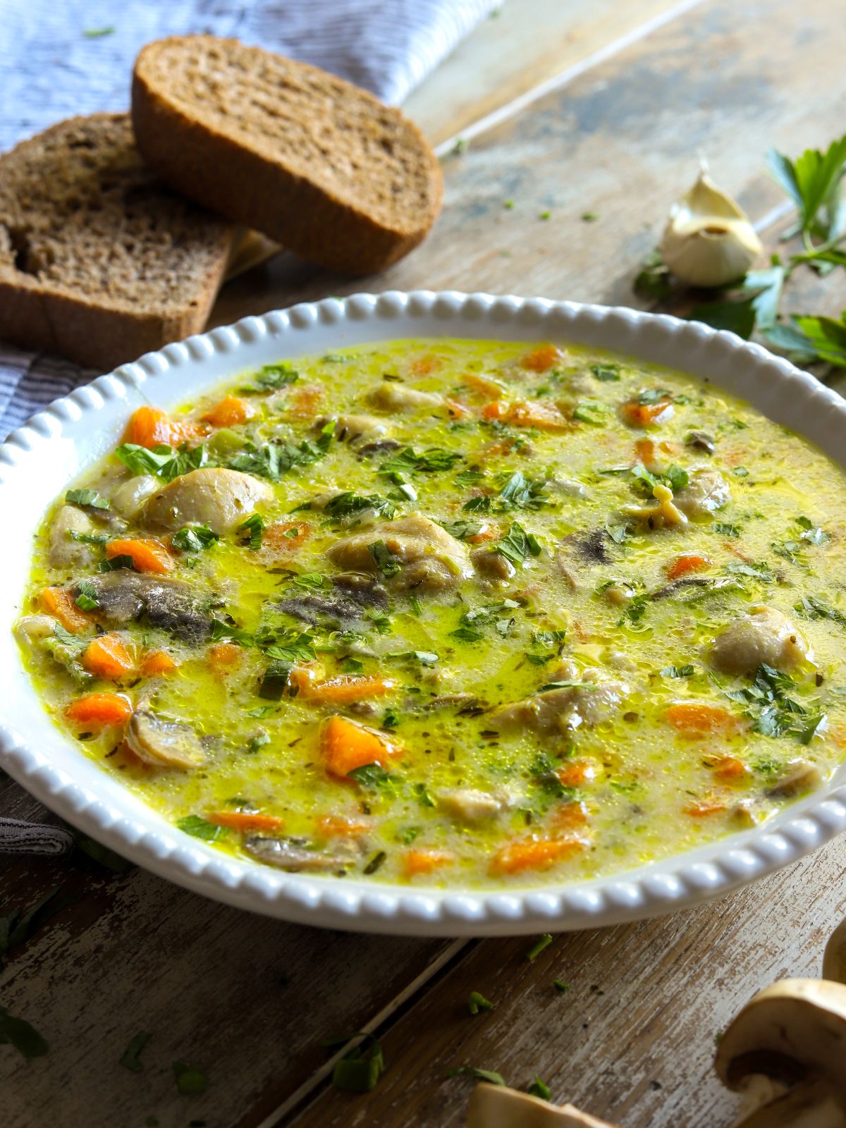 Yummy Chicken and Mushroom Soup