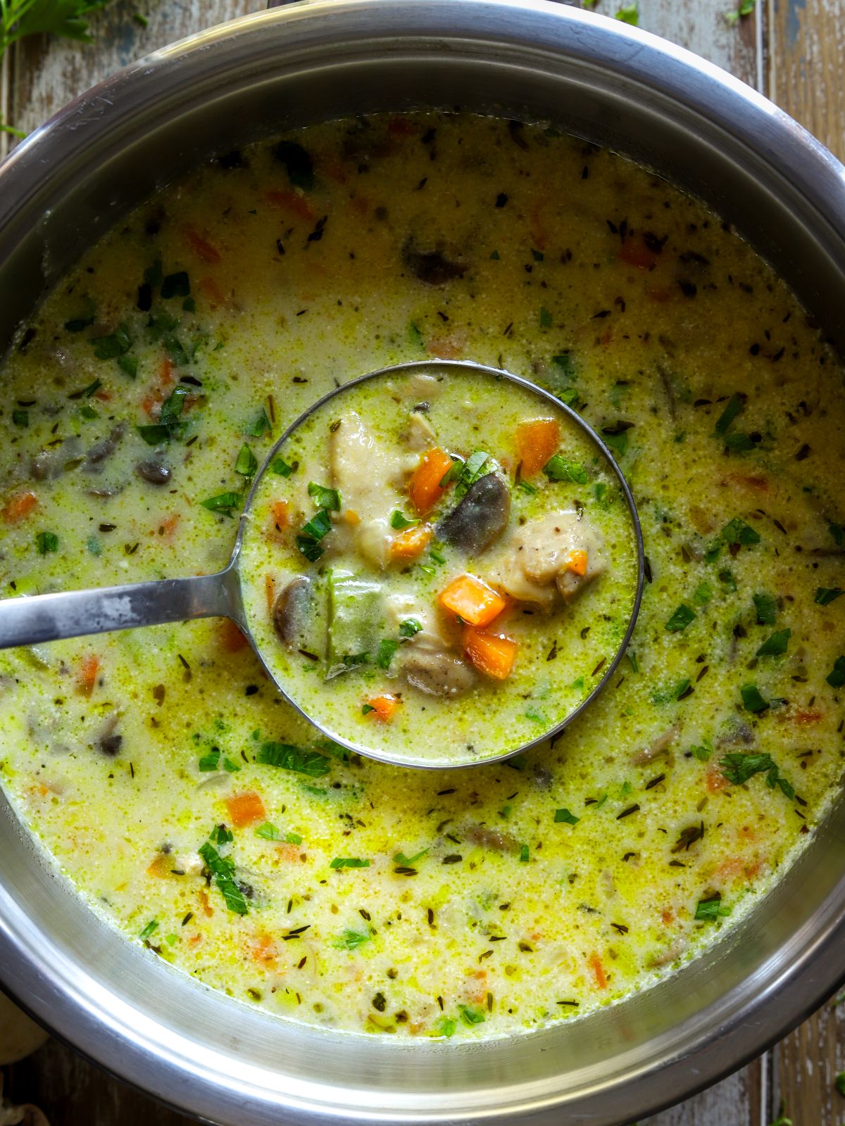 Delicious Chicken and Mushroom Soup