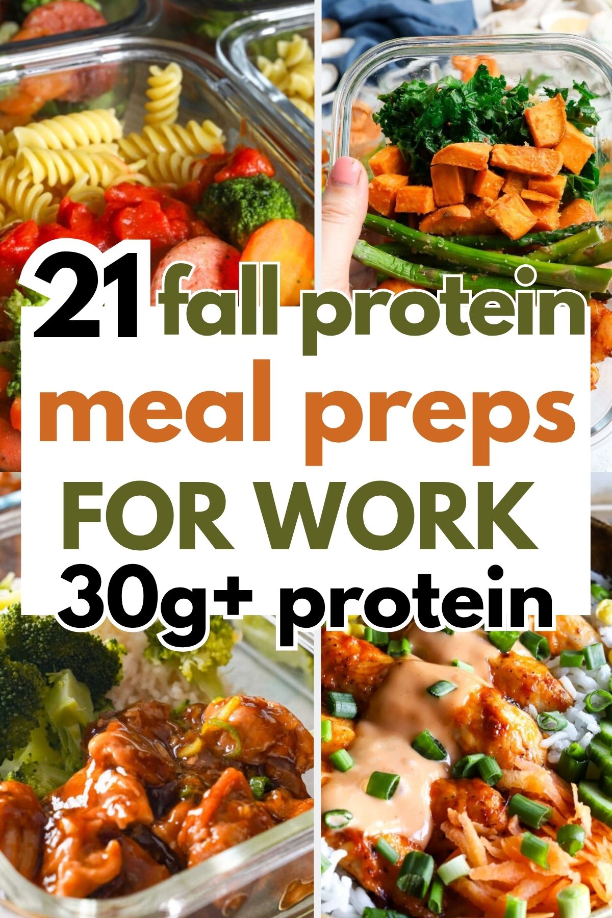 21 Fall High Protein Meal Preps for Work with 30G+ Protein