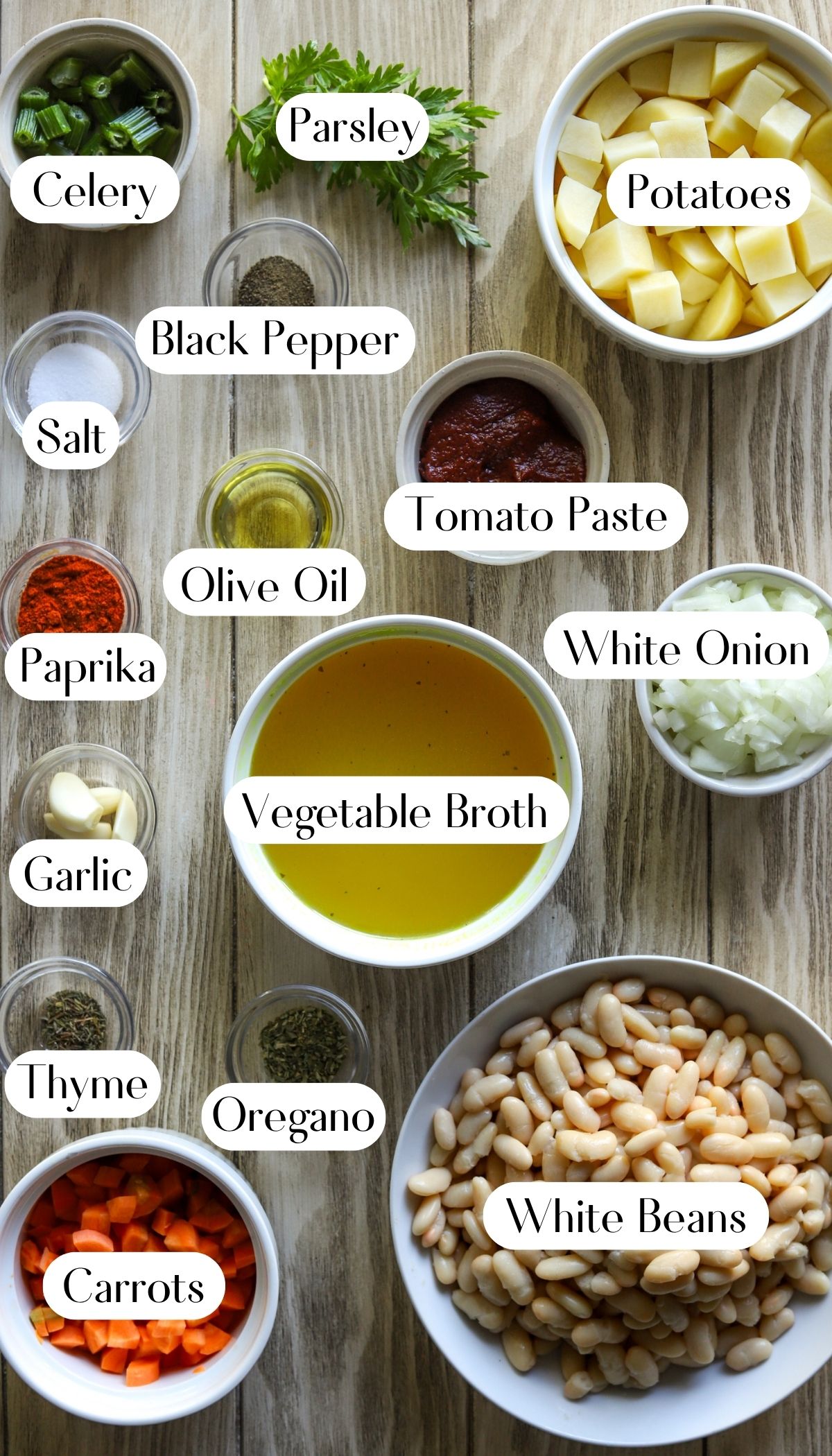 Easy Bean and Potato Soup Ingredients