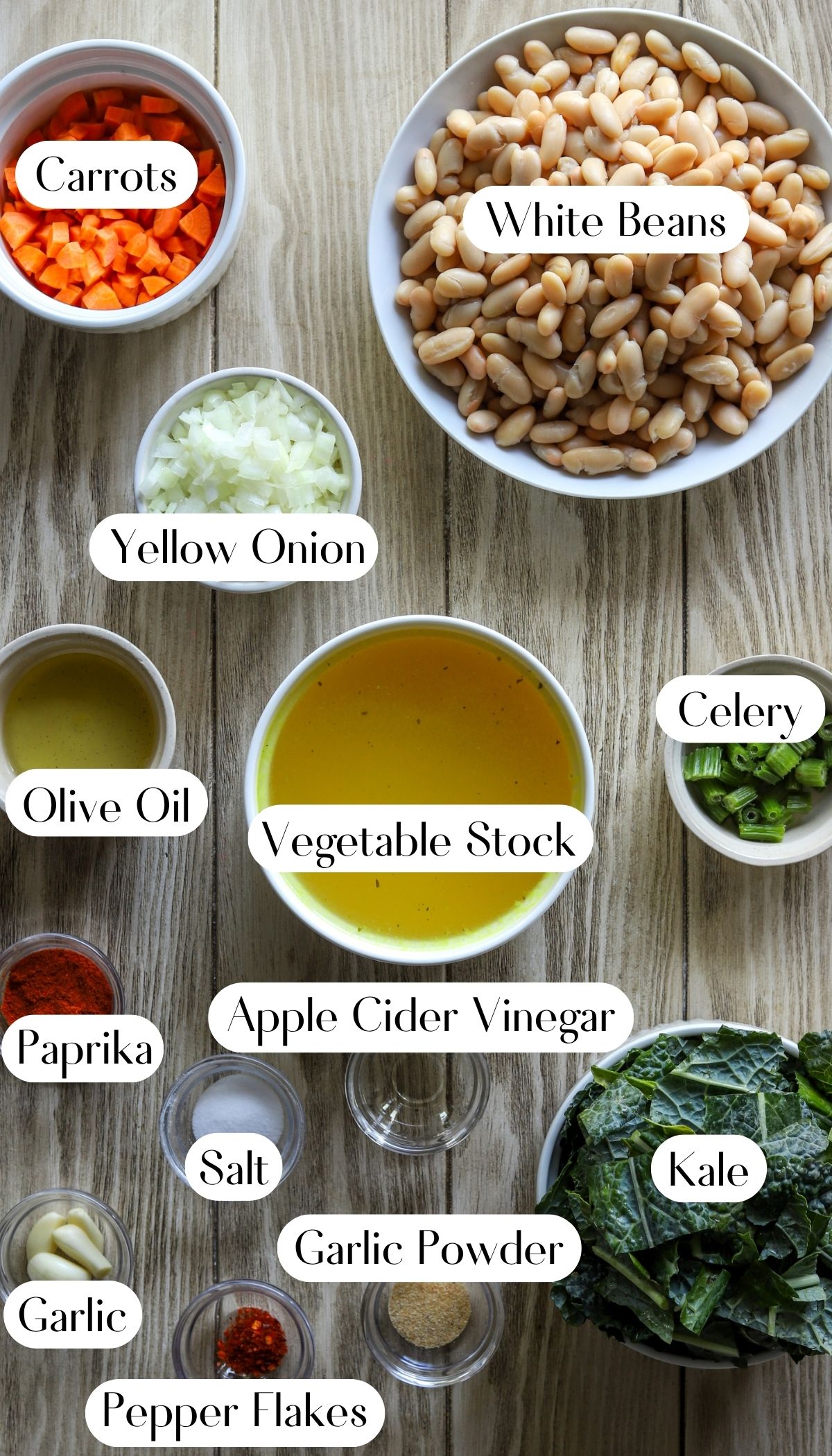 Satisfying Kale White Bean Soup Ingredients