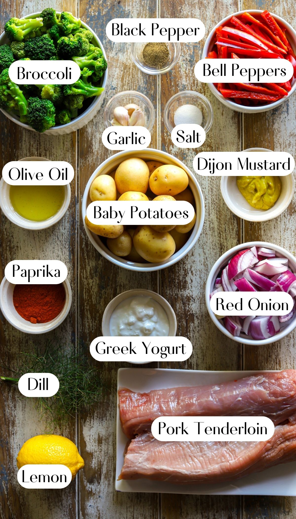 Tasty Baked Pork Tenderloin with Potatoes Ingredients