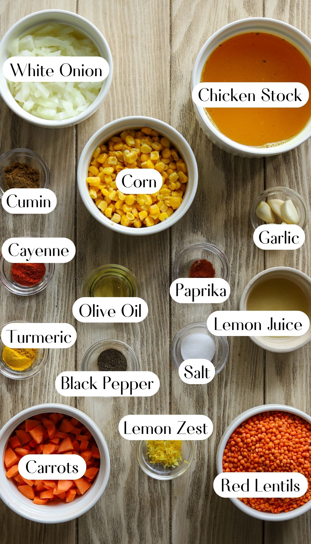 Yummy Crockpot Lemon Lentil Soup Ingredients
