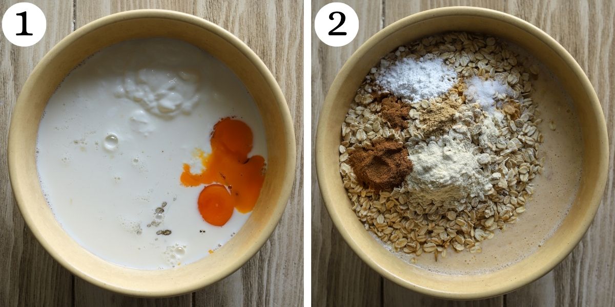 Delicious Protein Oat Carrot Cake Steps 1-2