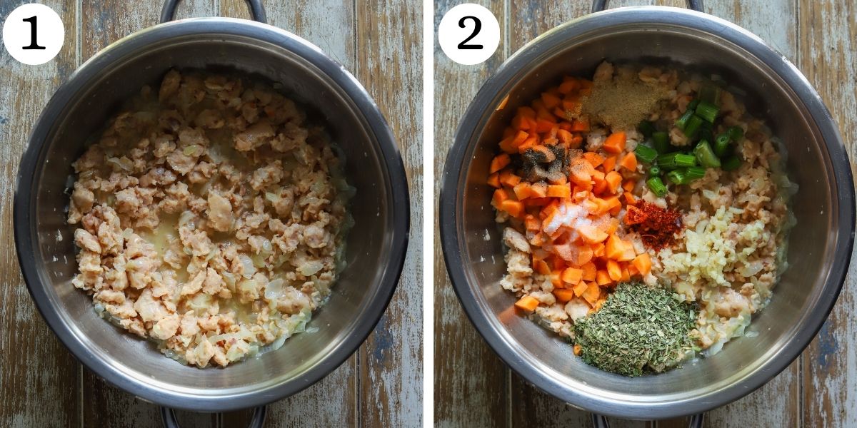 Easy Tuscan Bean Soup Steps 1-2