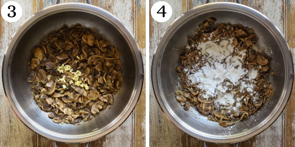 Comforting White Bean Mushroom Stew Steps 3-4