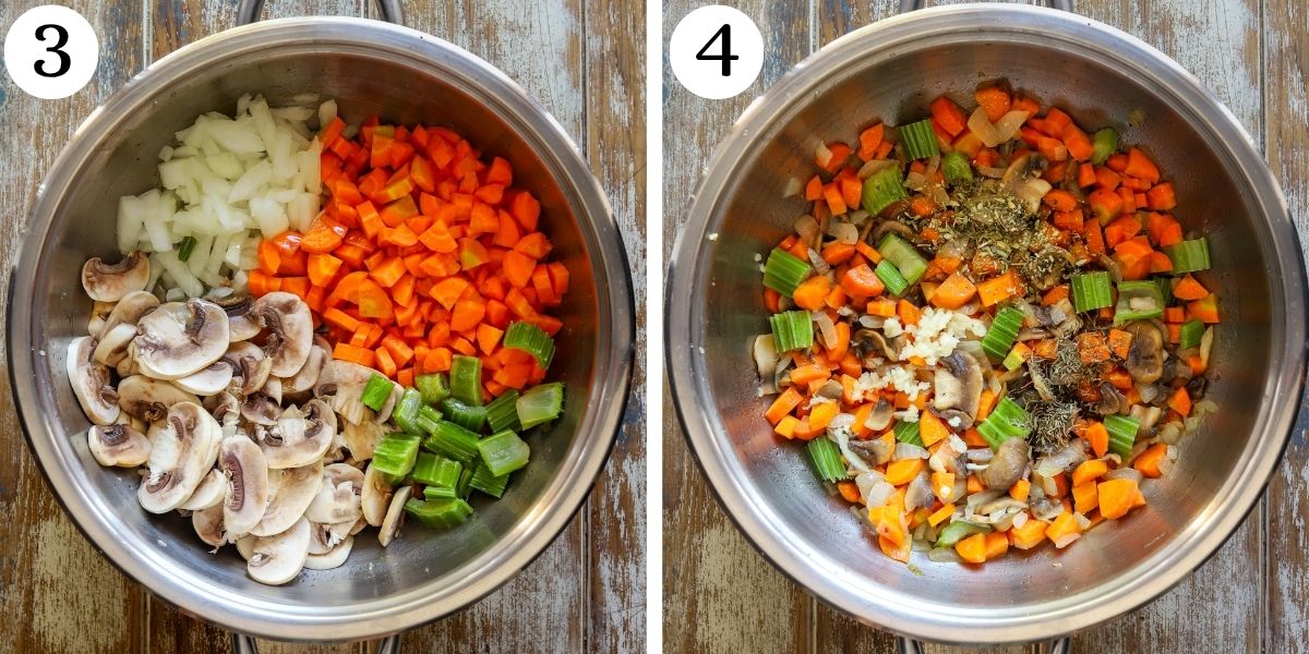 Delectable Chicken and Mushroom Soup Steps 3-4