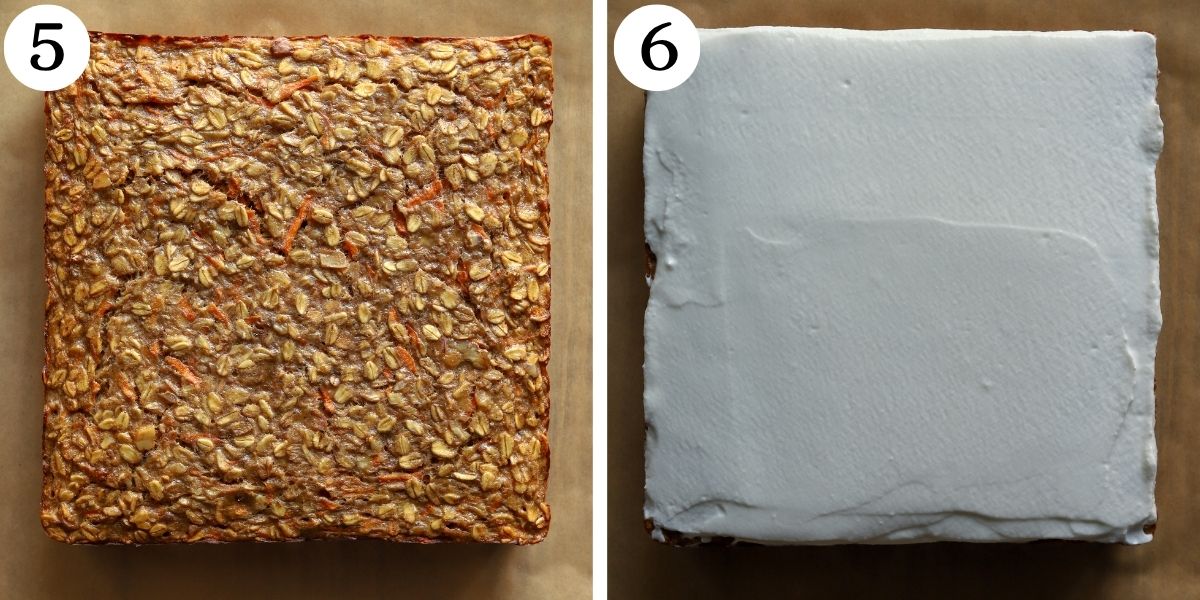 Delectable Protein Oat Carrot Cake Steps 5-6