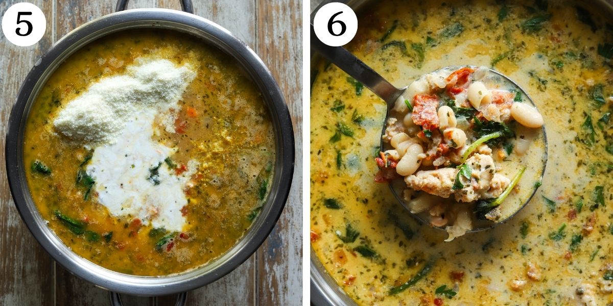 Delectable Tuscan Bean Soup Steps 5-6