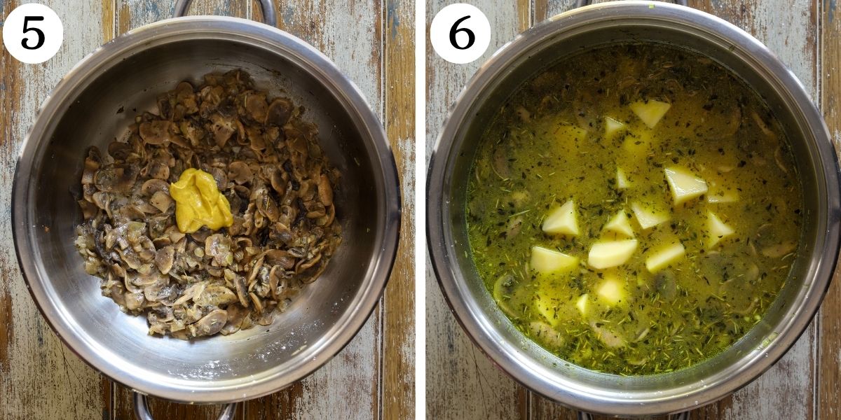 Tasty White Bean Mushroom Stew Steps 5-6