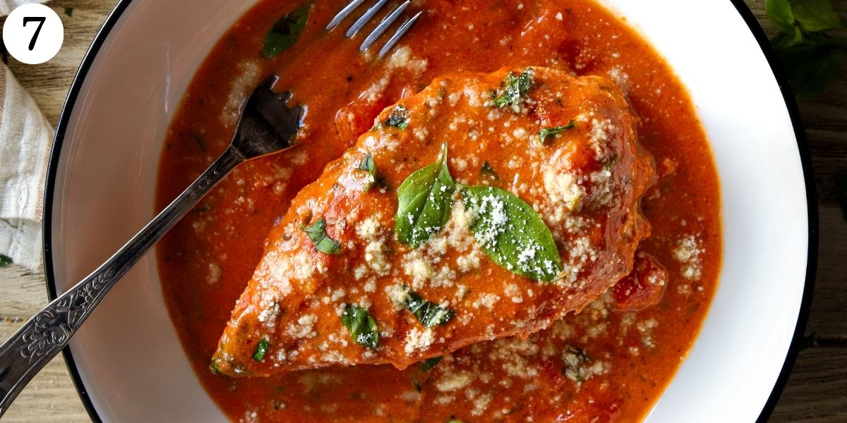 Comforting Crockpot Tomato Basil Chicken Step 7