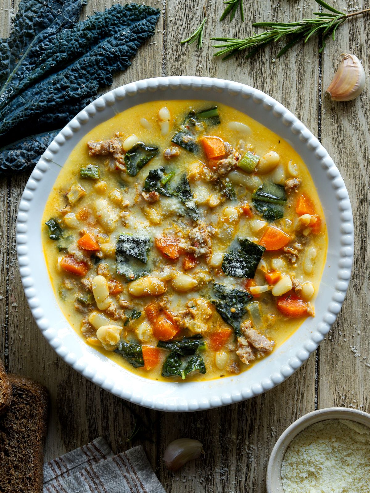 Easy Kale and White Bean Sausage Soup