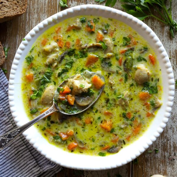 Creamy Chicken and Mushroom Soup