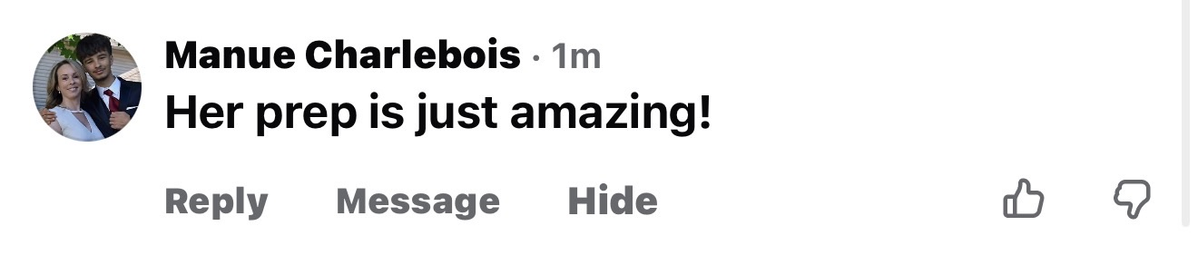 meal prep testimonial