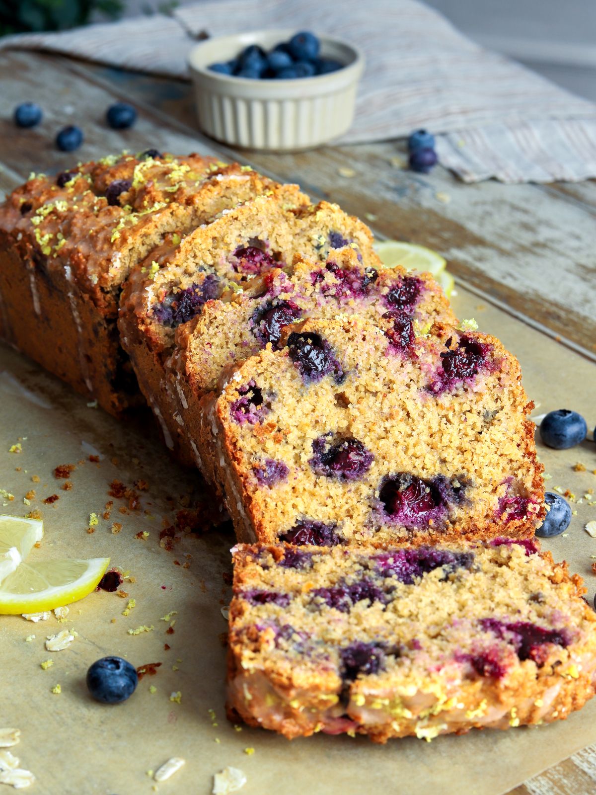 Blueberry Cottage Cheese Loaf Cake