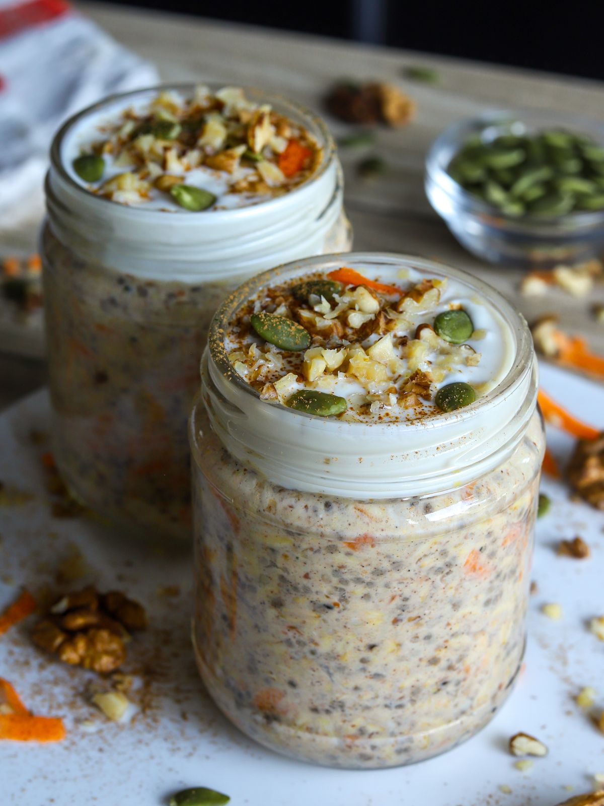 Carrot Cake Cheesecake Overnight Oats