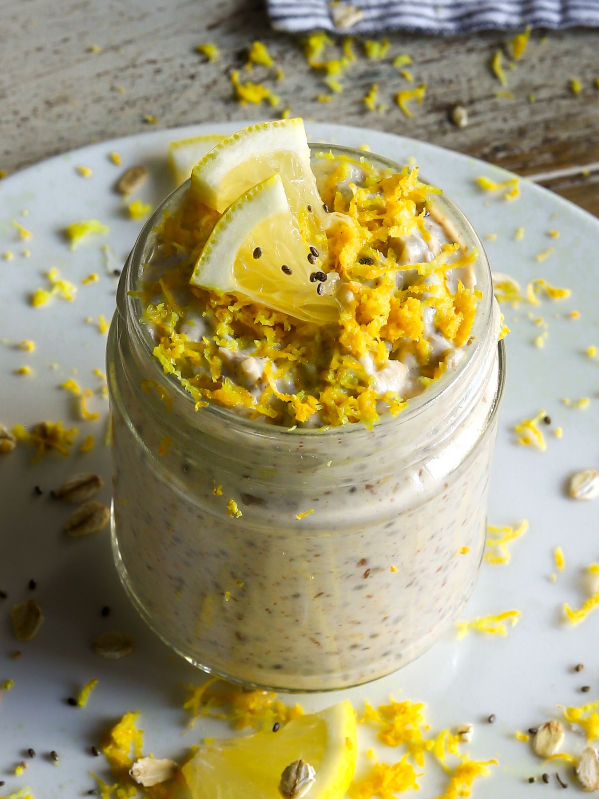 Lemon Cottage Cheese Overnight Oats