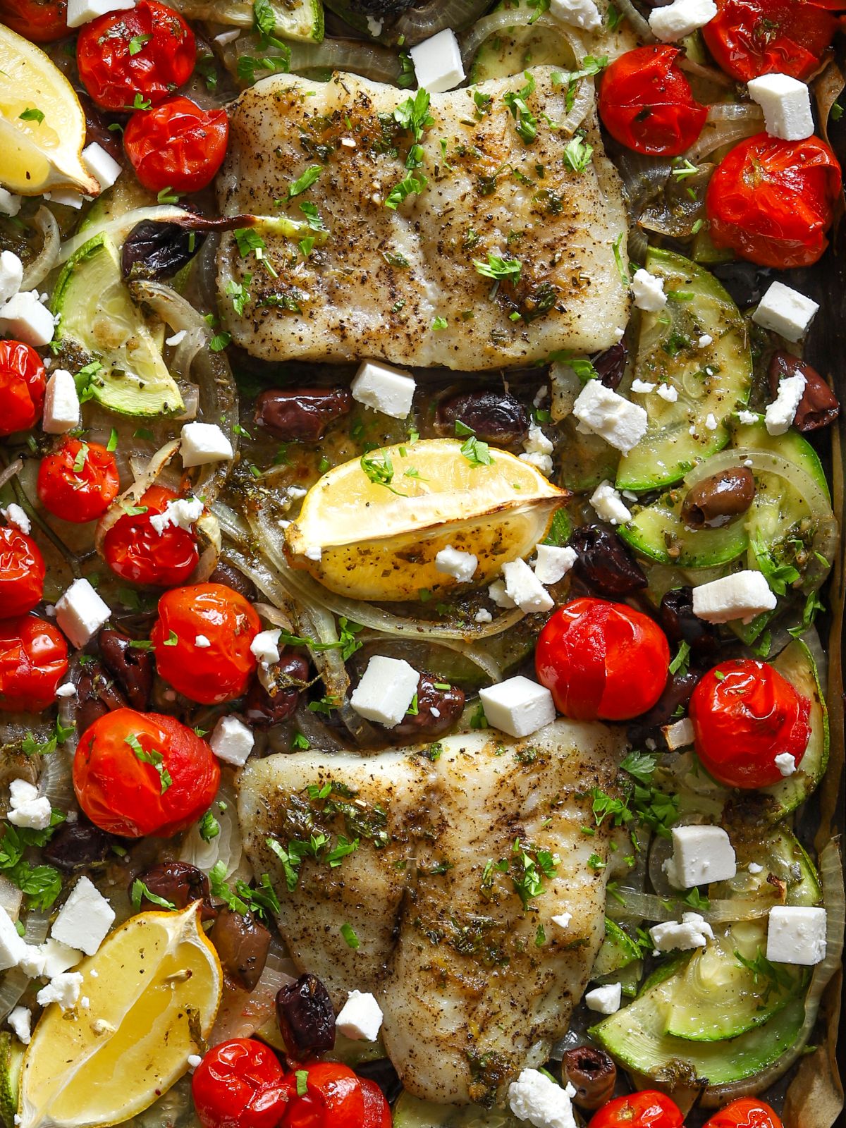 Sheet Pan Mediterranean Baked Cod