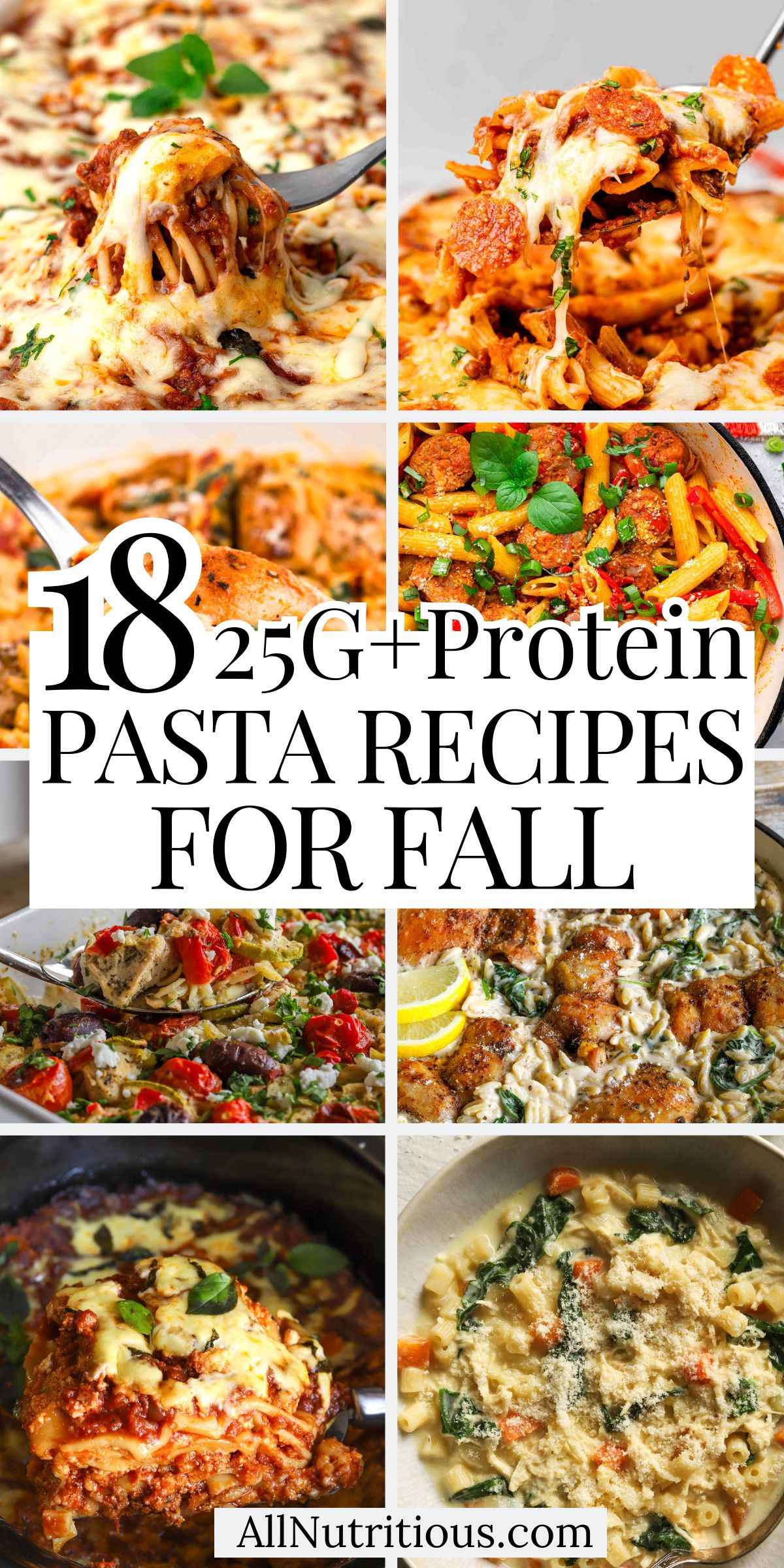 18 Fall High Protein Pasta Recipes with 25G+ Protein