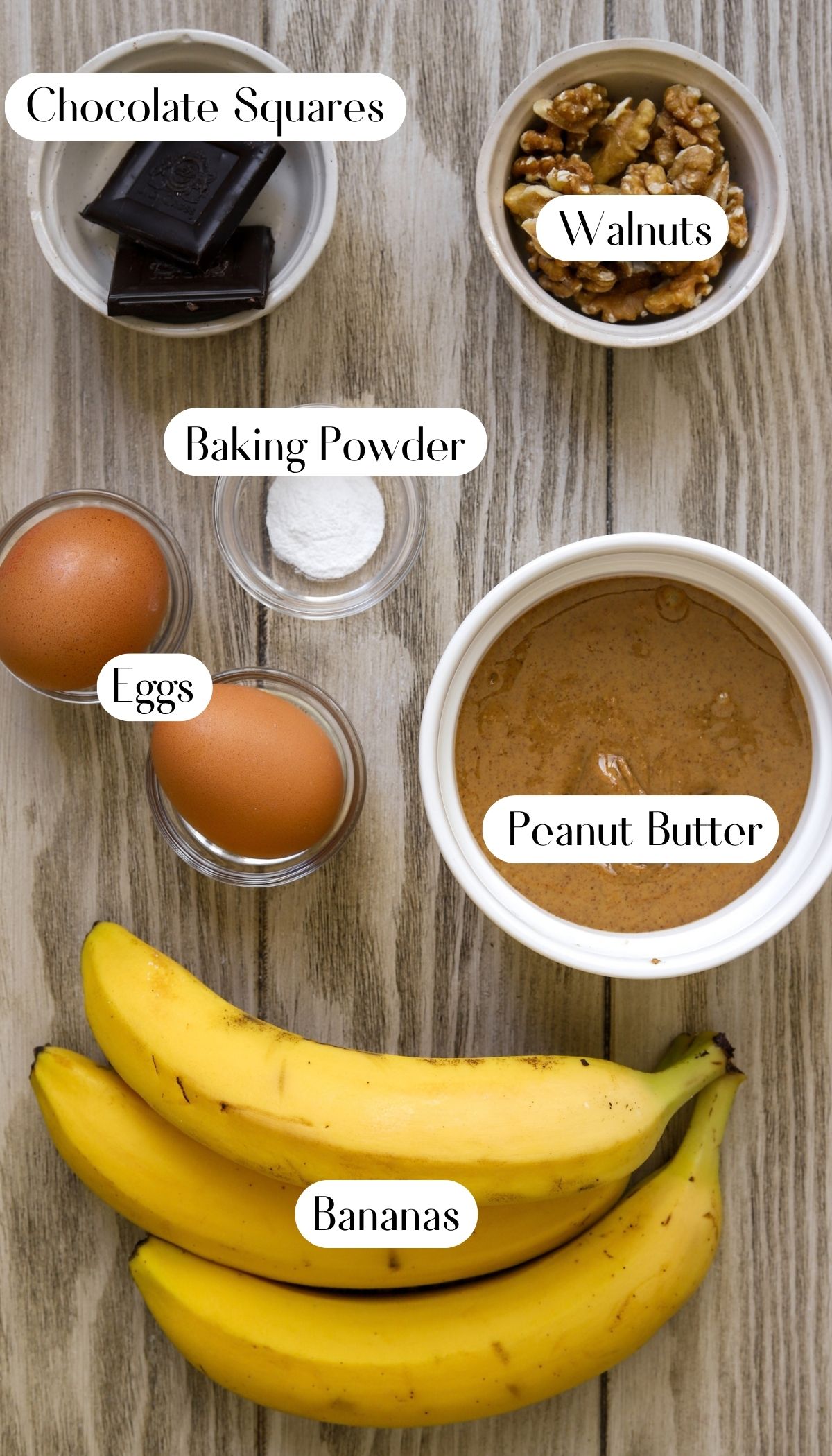 Delicious Flourless Banana Bread Muffins Ingredients