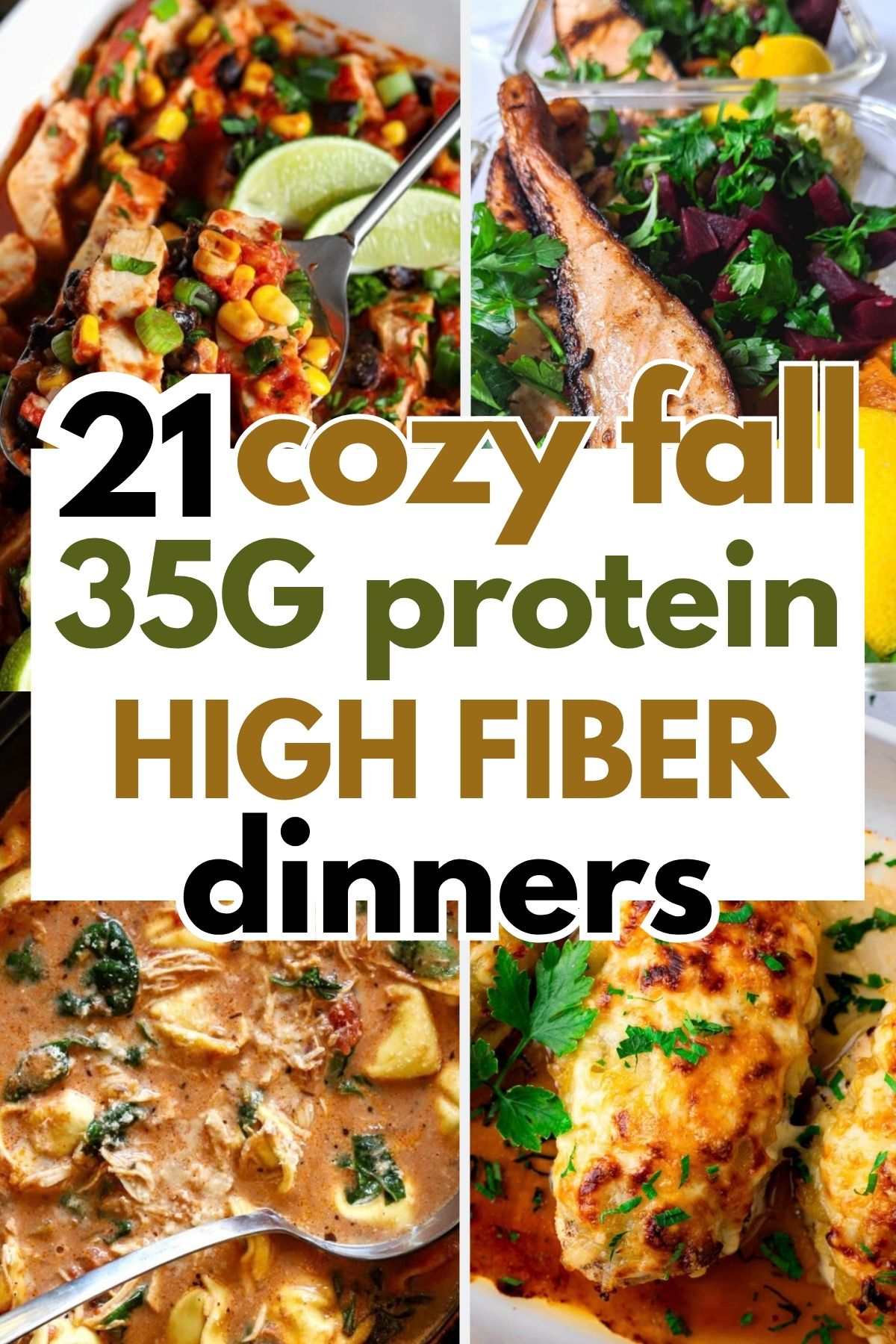 21 Fall High Protein High Fiber Dinners with 35 Grams Protein