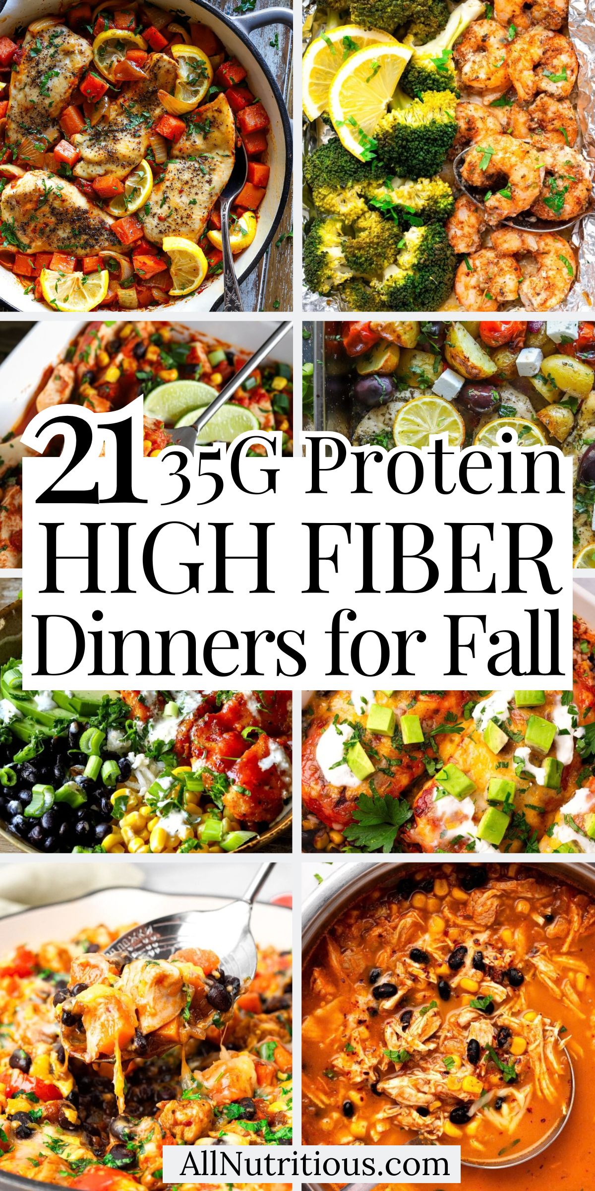 21 Fall High Protein High Fiber Dinners with 35 Grams Protein