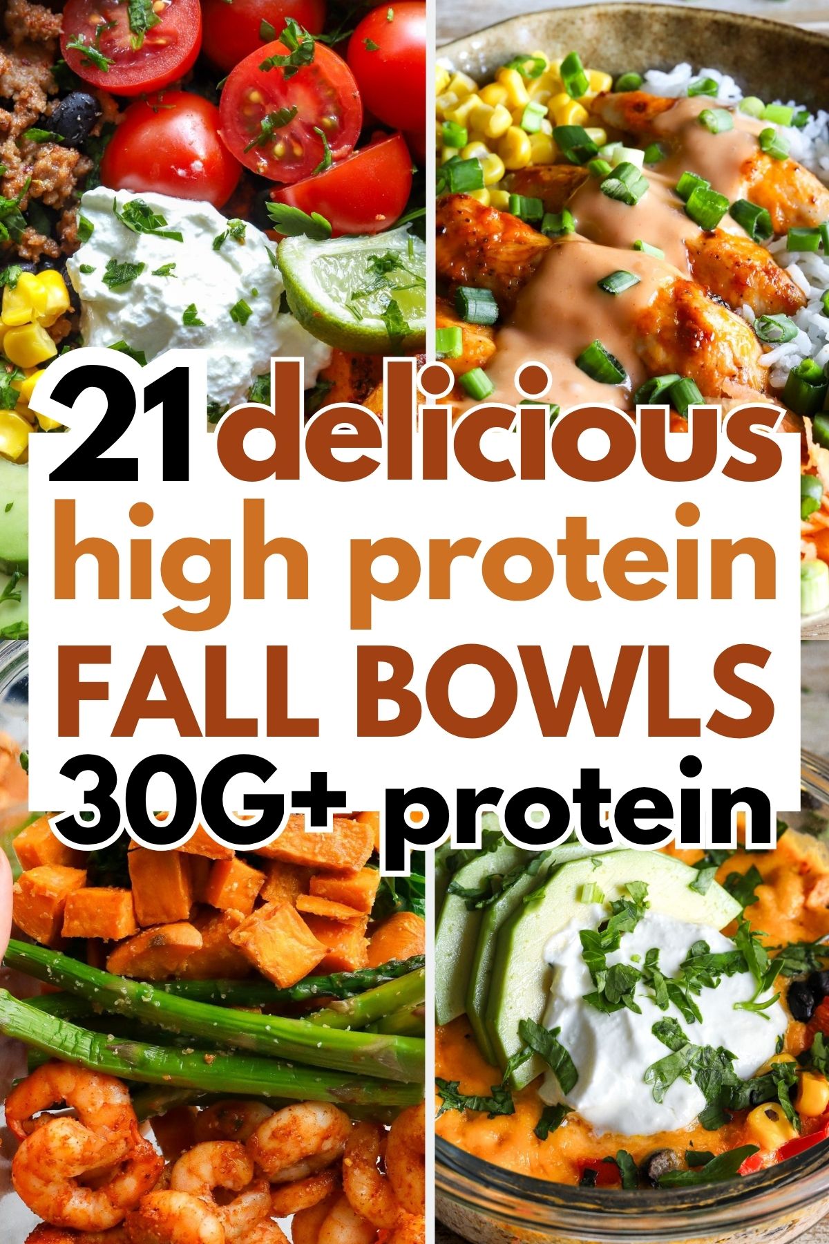 21 High Protein Fall Bowls with 30G+ Protein