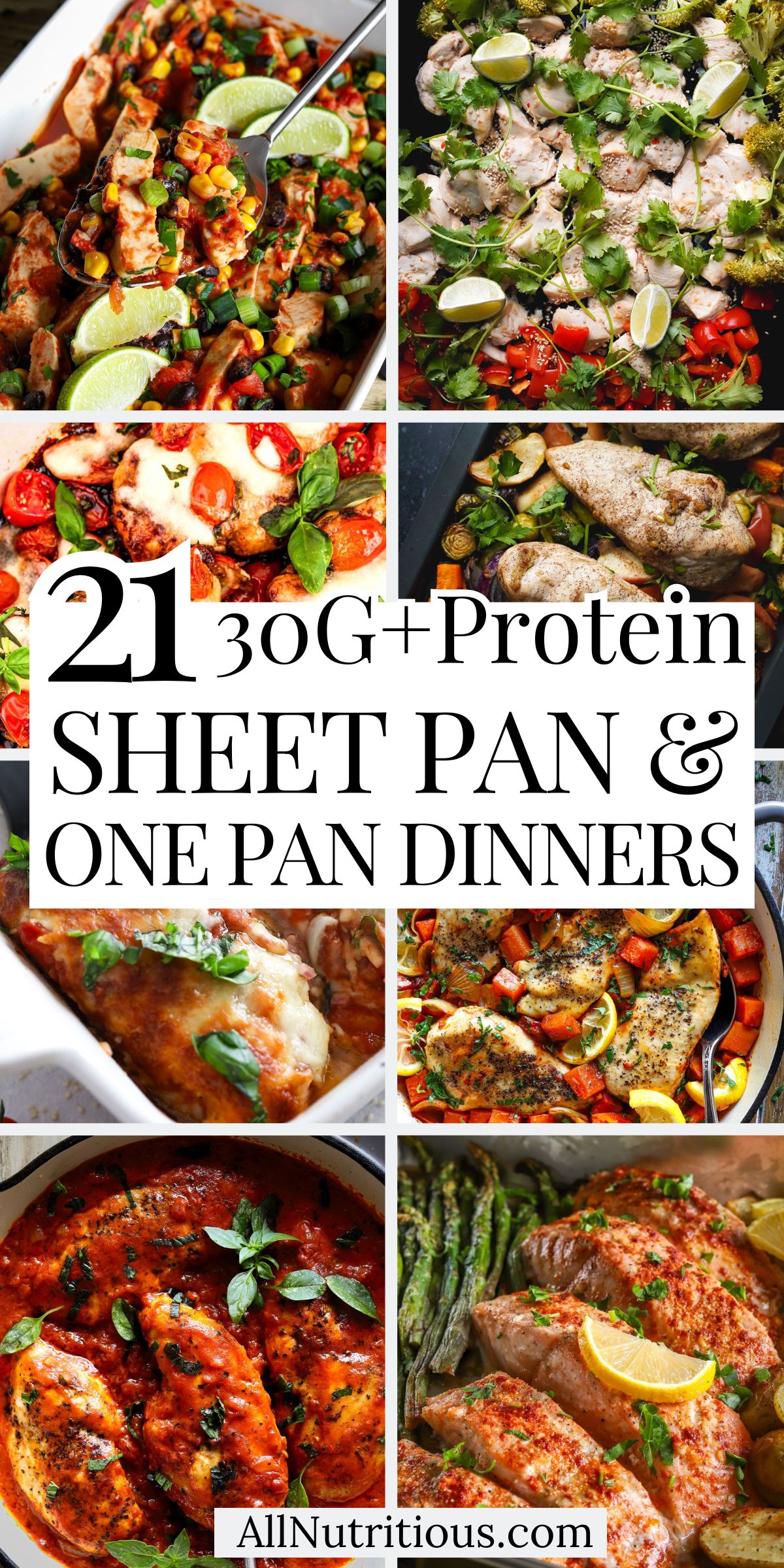 21 High Protein Sheet Pan and One Pan Dinners with 30G+ Protein