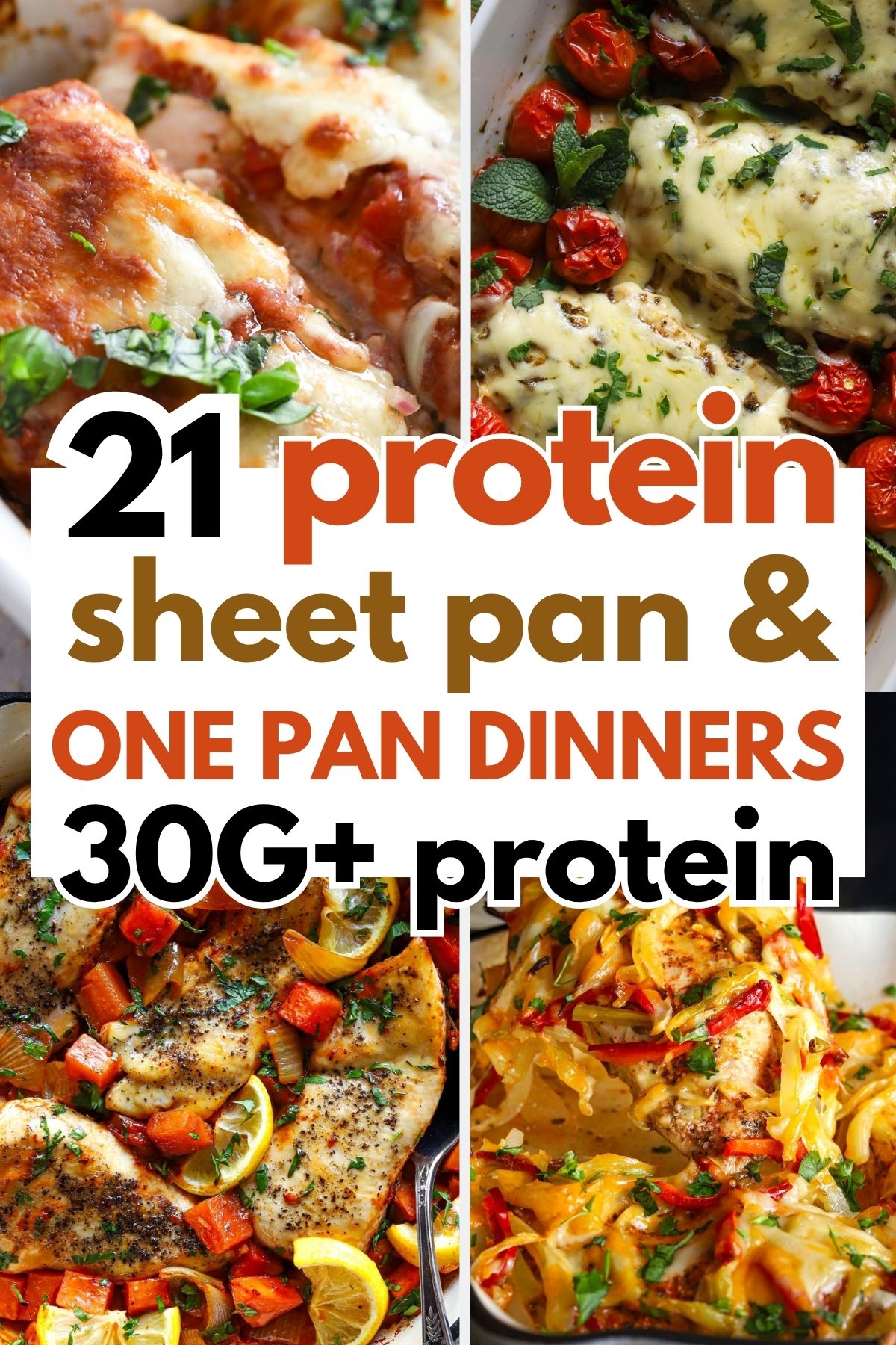 21 High Protein Sheet Pan and One Pan Dinners with 30G+ Protein