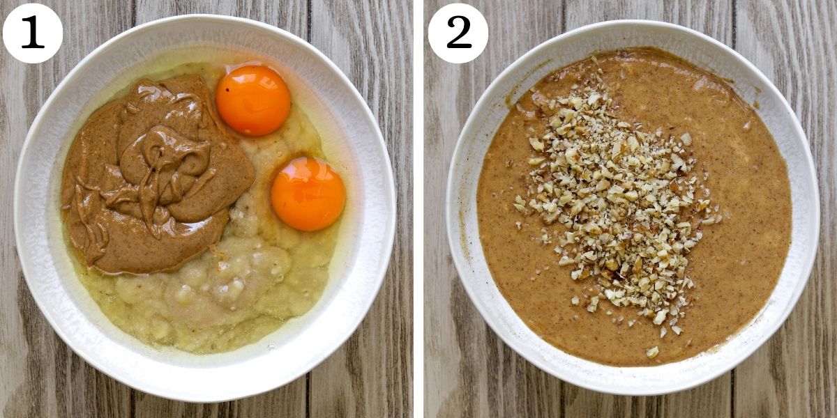 Nutritious Flourless Banana Bread Muffins Steps 1-2